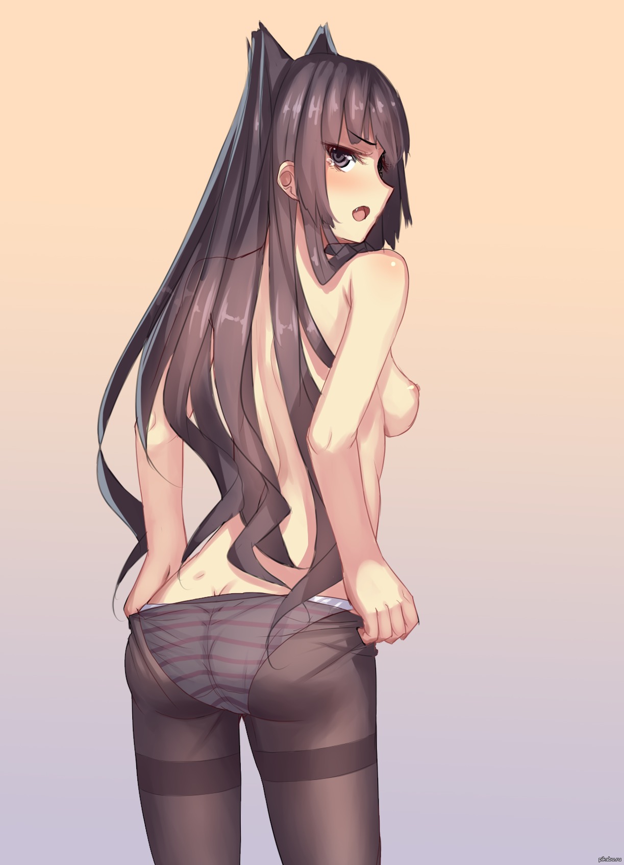 28 Art=) - NSFW, Anime Art, Аниме, Девушки, Арт, Колготки, Панцу