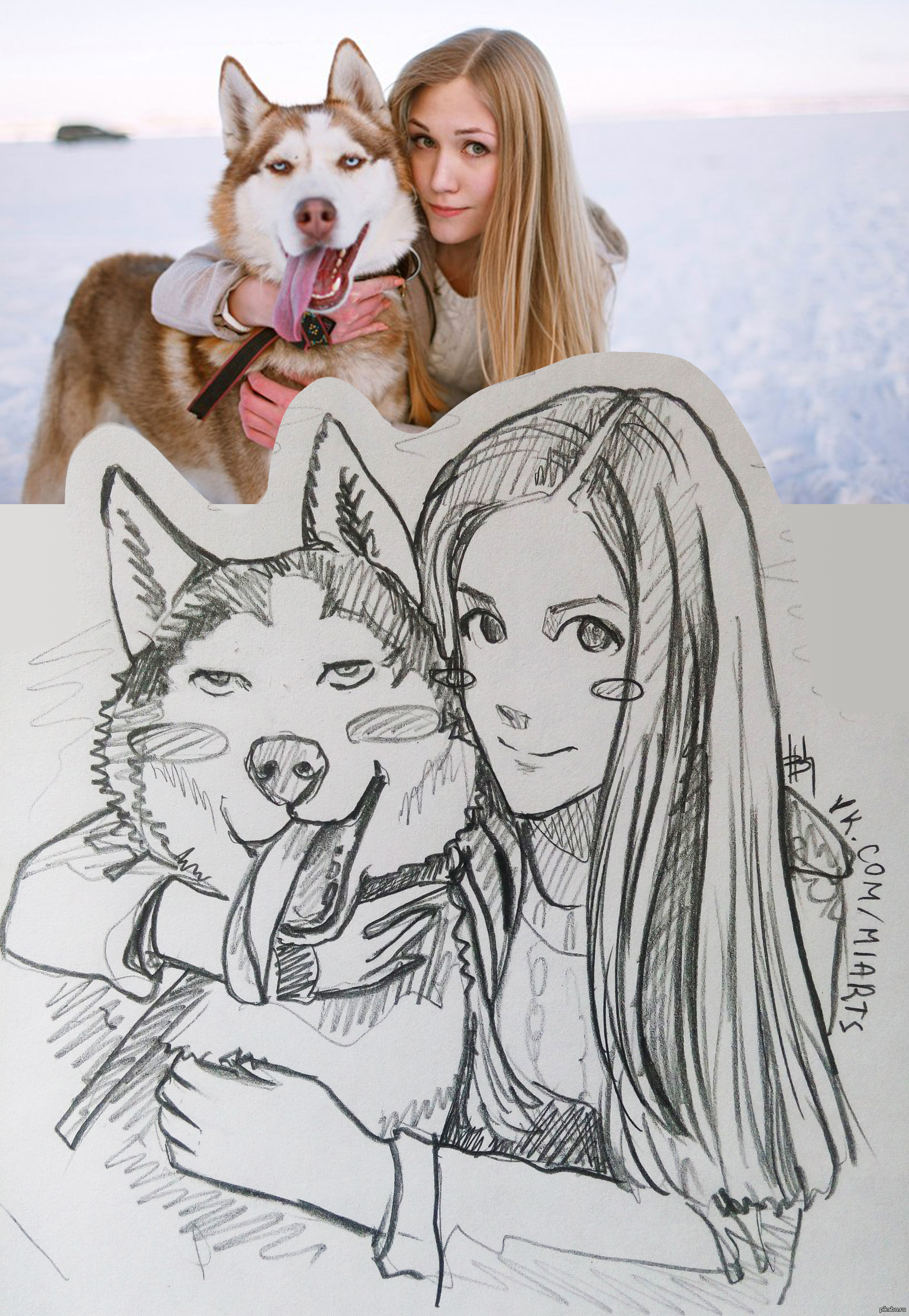 Девочка с собакой из лайка. Девушка с собакой рисунок карандашом. Девушка и хаски. Девочка с щенком рисунок. Нарисовать девочку с собакой.