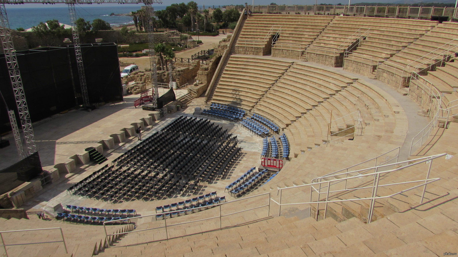 Ancient Roman amphitheater in Caesarea (Caesarea) - Archeology, Story, Ancient Rome, Amphitheatre, My