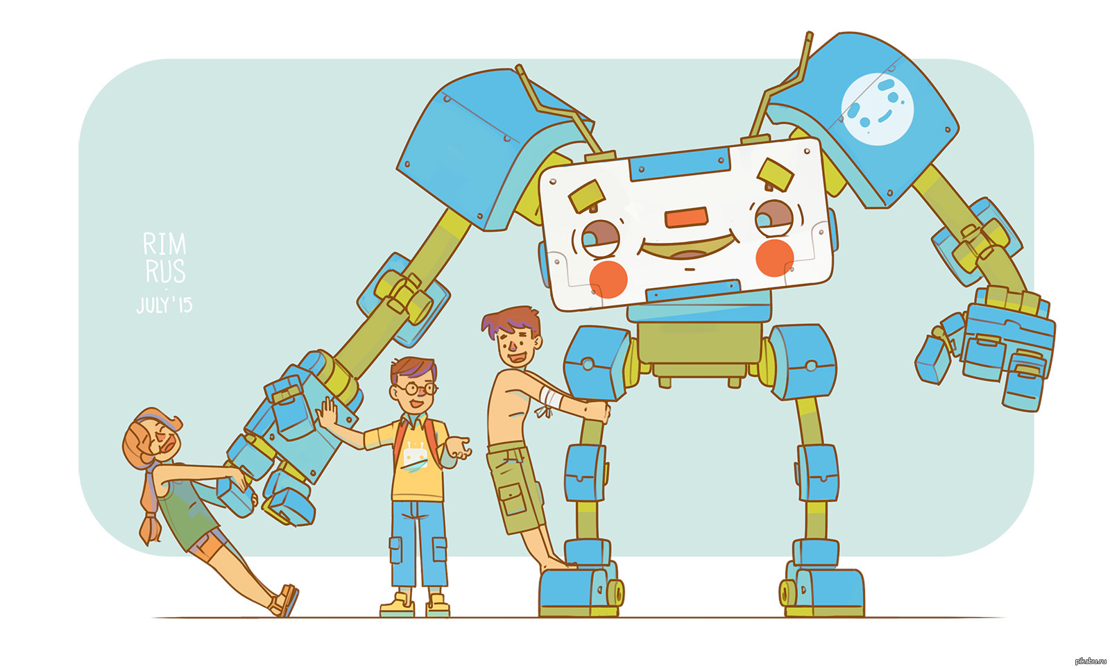 Папа играет робот. Роботы для детей. Робот иллюстрация. Робот картинка для детей. Робототехника для детей.