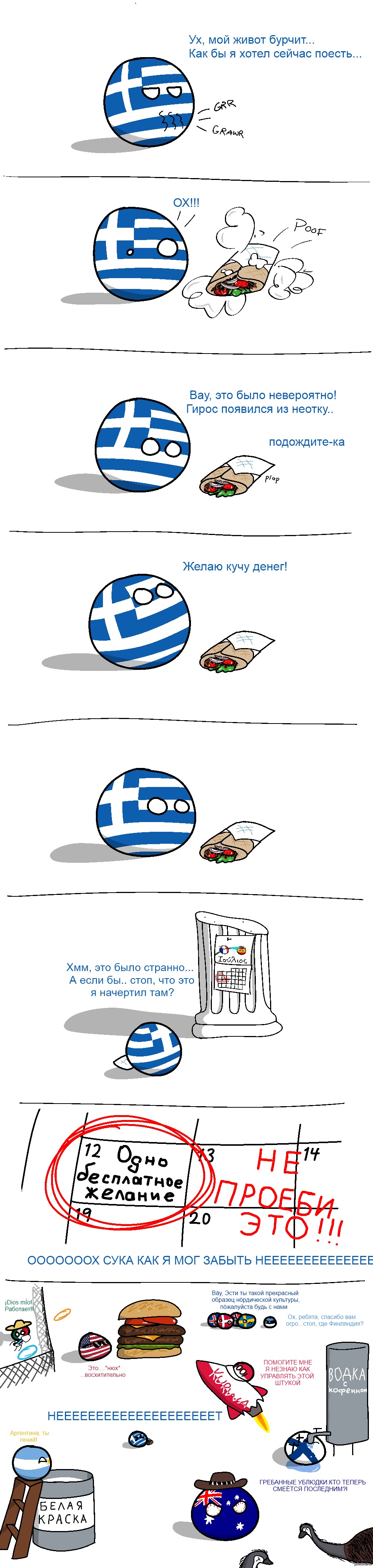 Wish - Countryballs, Wish, Greece, Longpost