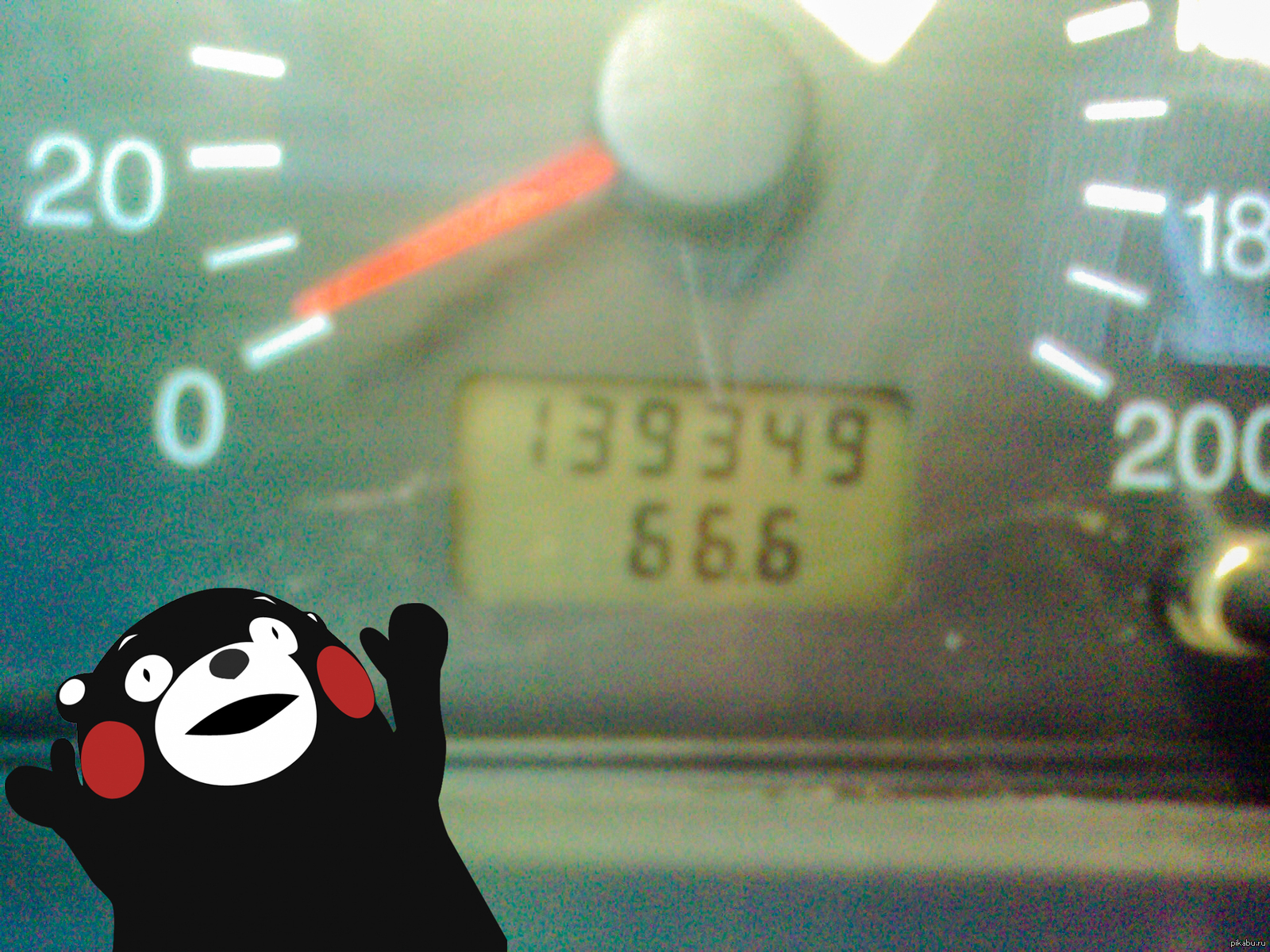 I ran into today, not so much, but still - for the glory of Satan, of course - My, Mileage, AvtoVAZ, For the glory of Satan, 666