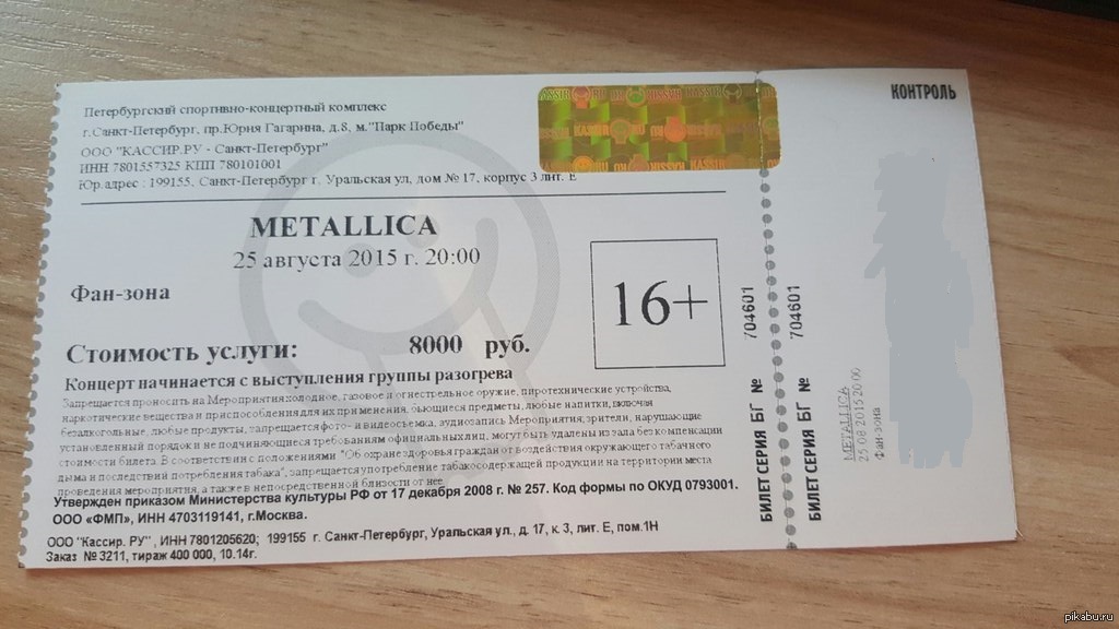 Билет на концерт инстасамки