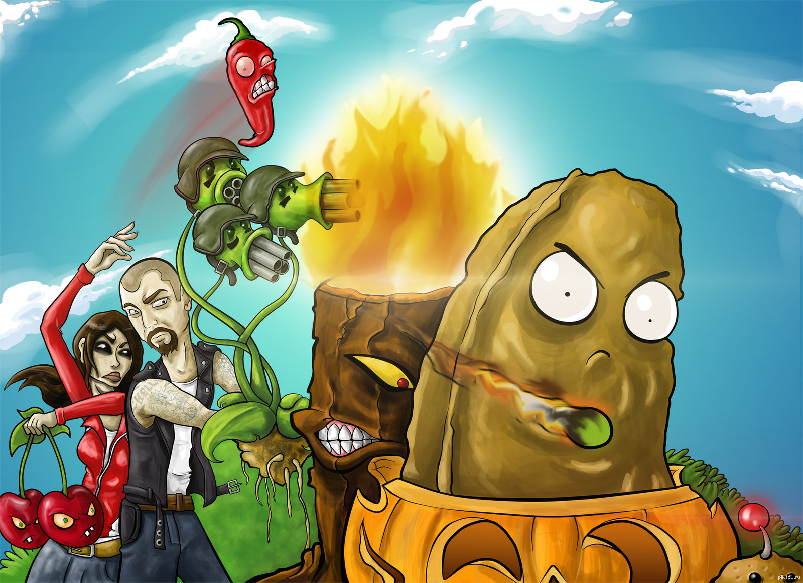 Про зомби против растений. Гаргантюа PVZ 2 арт. Зомби из PVZ 2. Растения против зомби 2 Призрачный перец. Зомби ПВЗ 1.