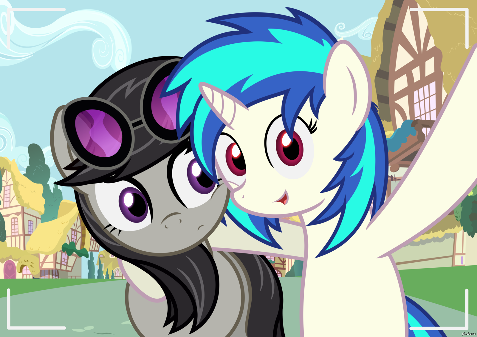 Selfie - My Little Pony, Octavia Melody, Vinyl Scratch, PonyArt, Арт