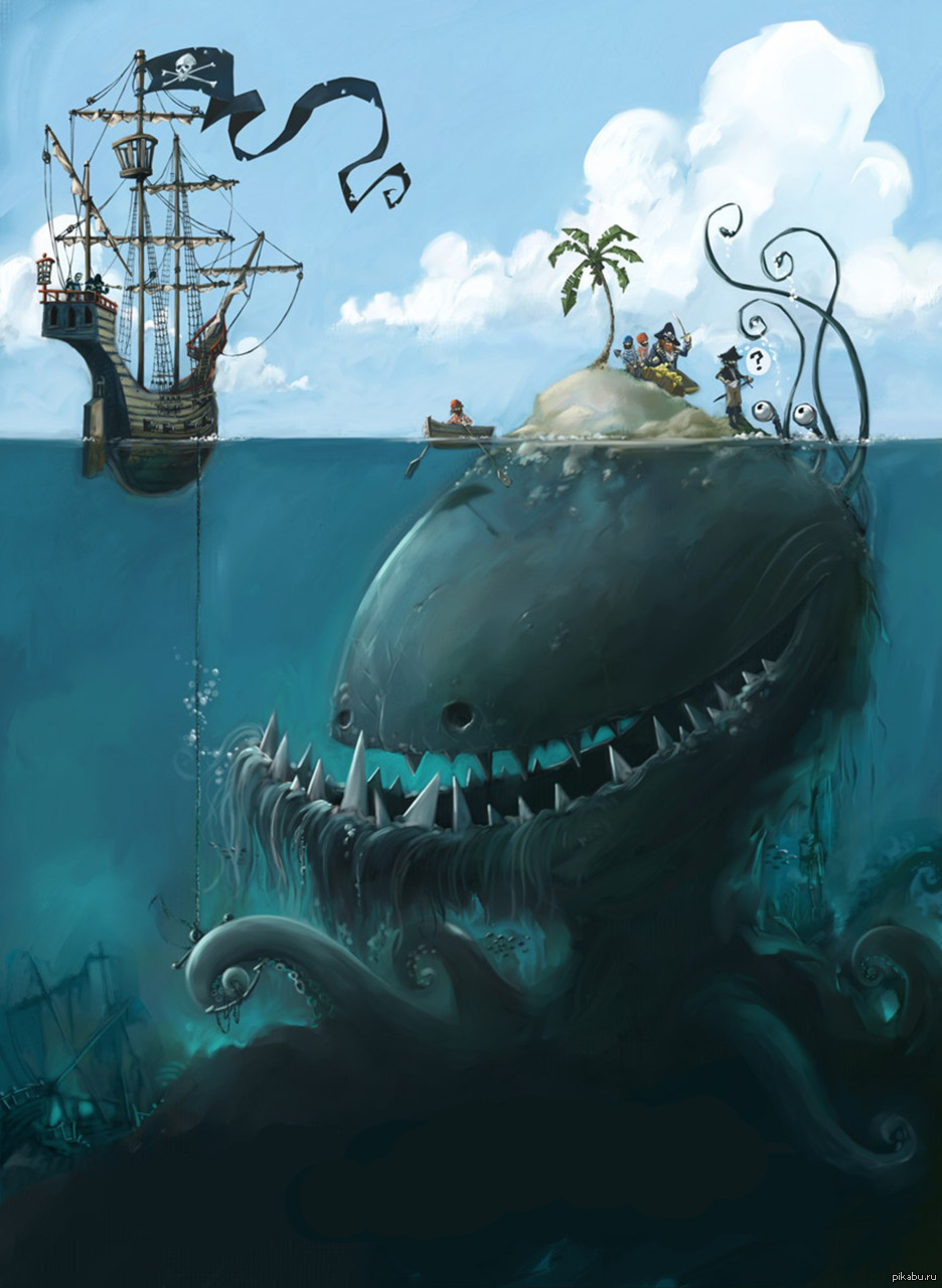 Иллюстрации морских чудовищ