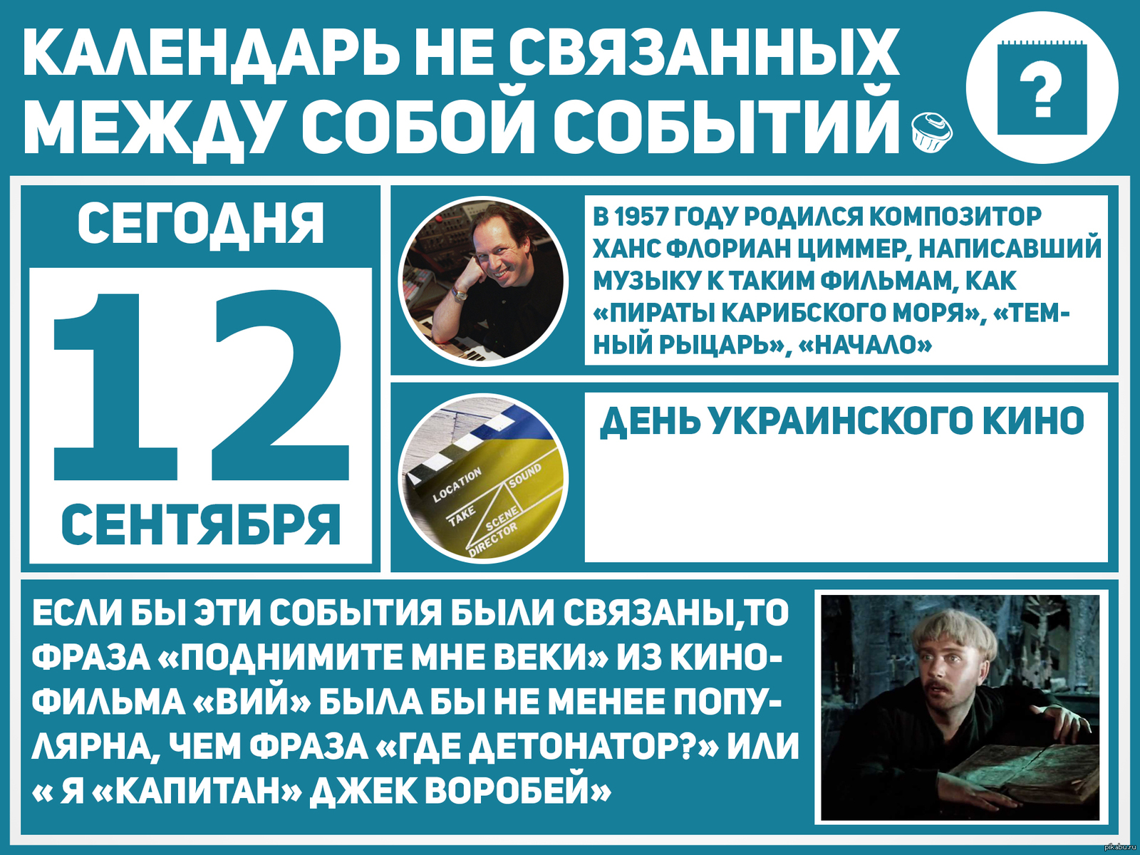 Календарь несвязанных событий | Пикабу