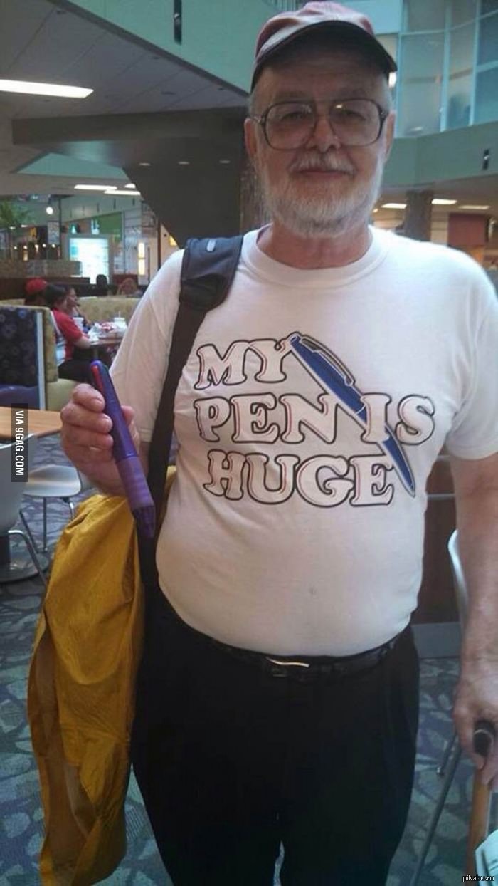 Creepy guy. My Pen is huge.