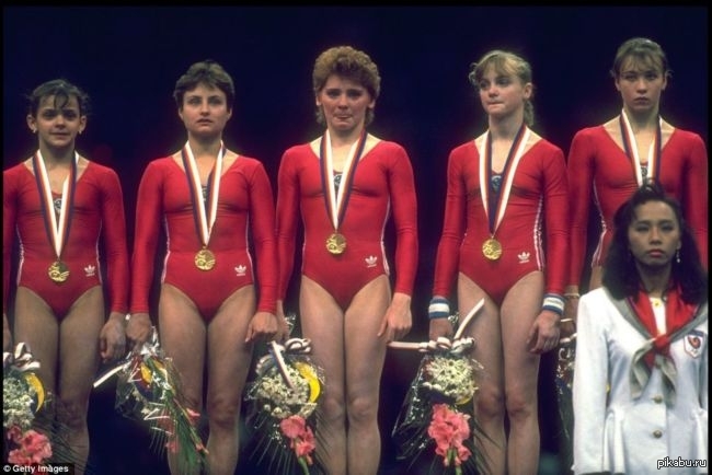 Советская олимпийская гимнастка. Сборная СССР по спортивной гимнастике 1980.