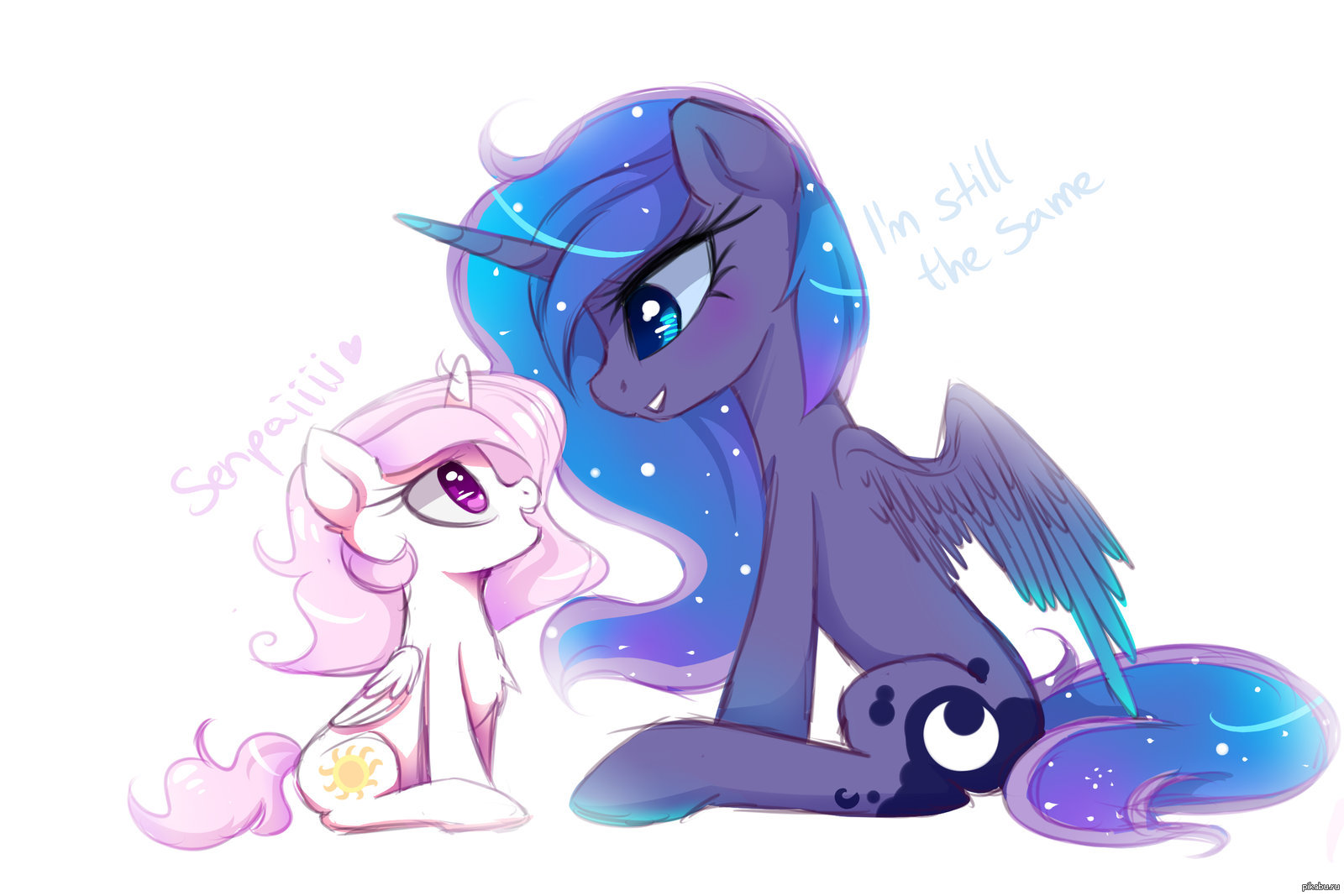 The same, but different, My Little Pony, Princess Celestia, Princess Luna.