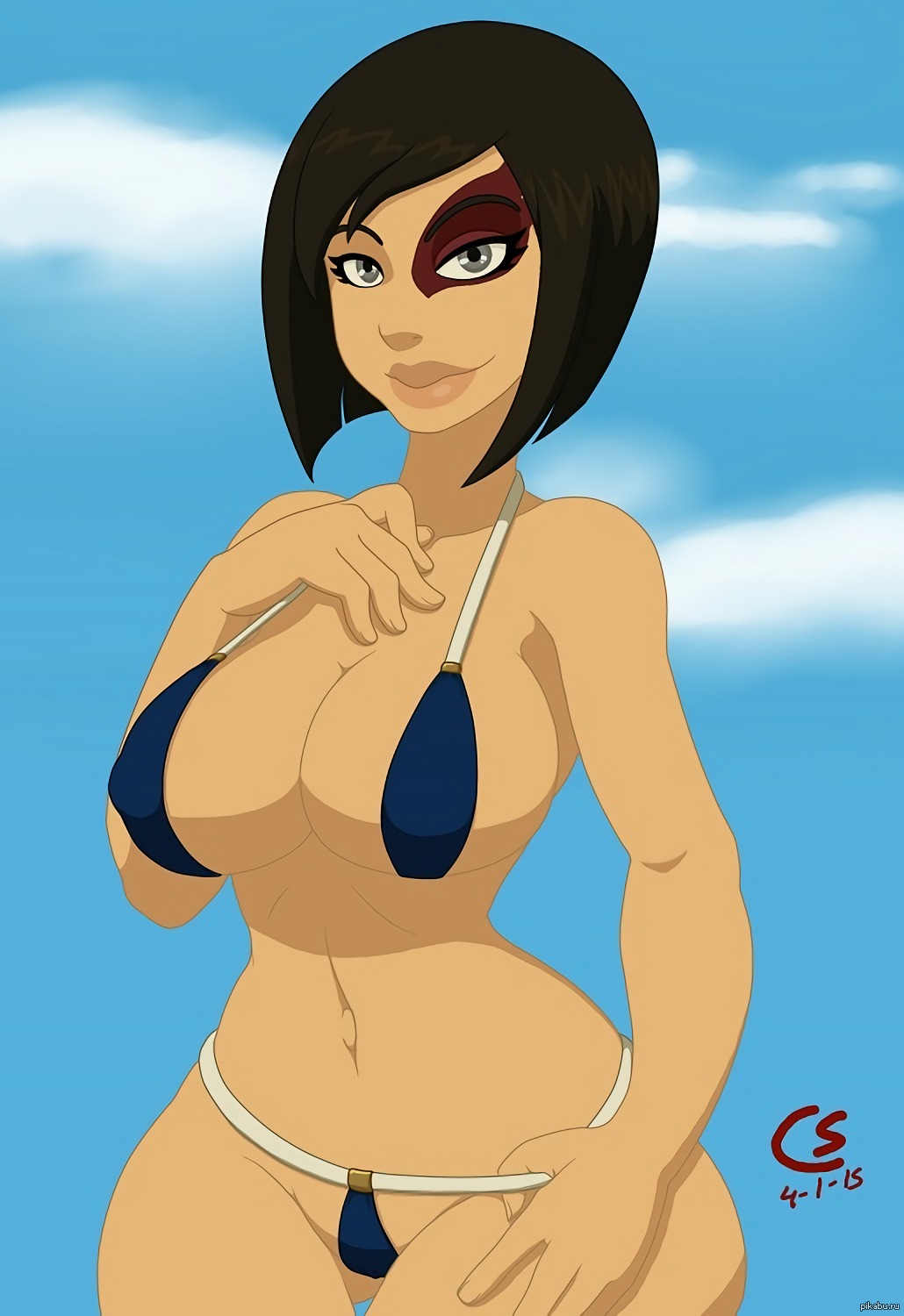 Frida Mofette Micro Bikini - NSFW, , Wakfu, , Girls, Hand-drawn erotica, Bikini