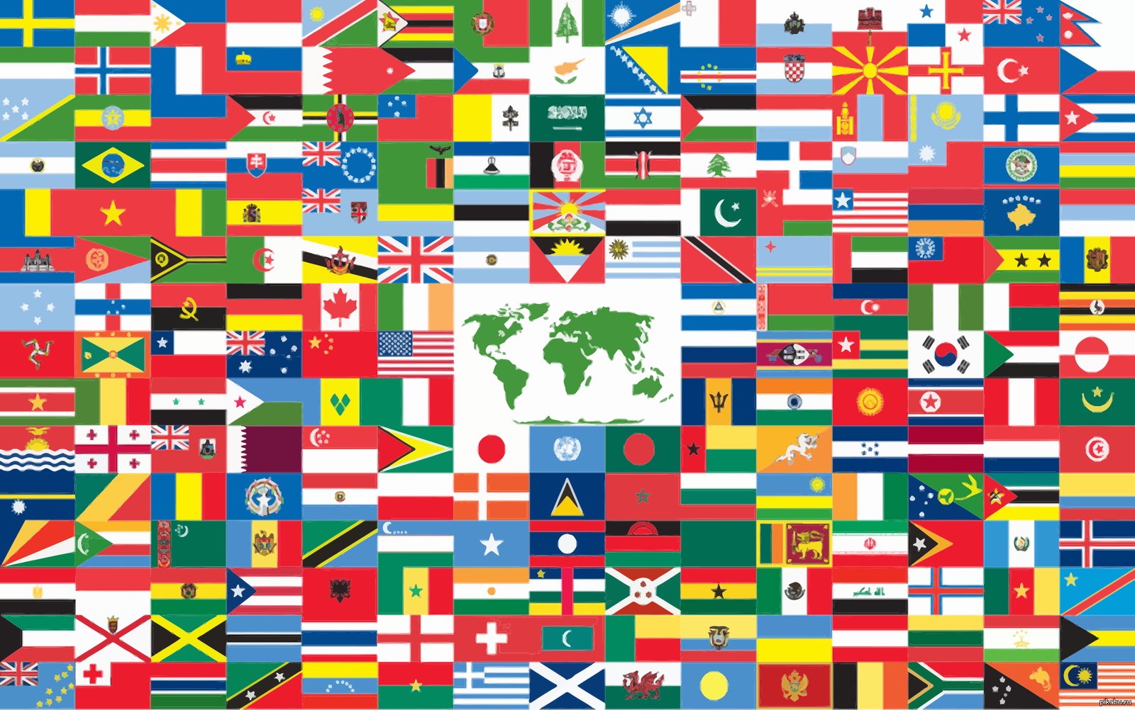 Разные флаги. Мировой флаг. Много флагов разных стран.
