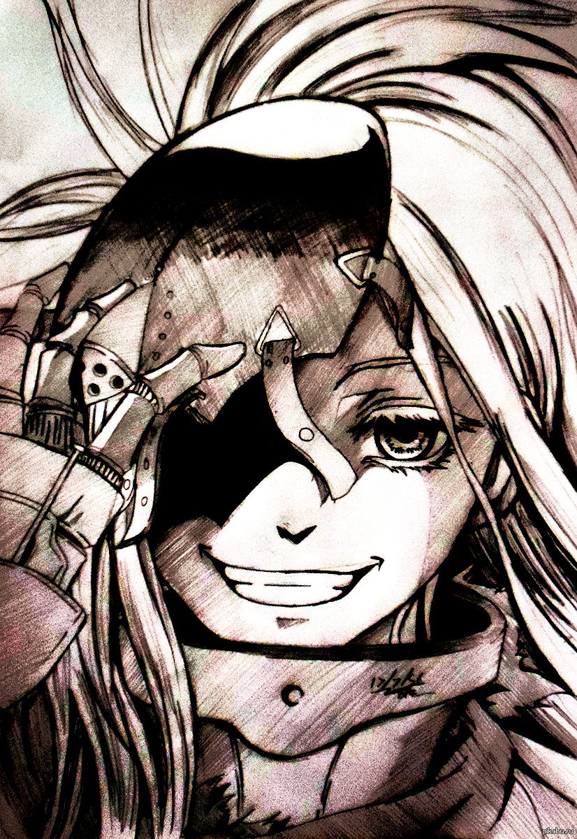 Red Man - Anime art, Anime, Deadman Wonderland, , Shiro (Deadman Wonderland)