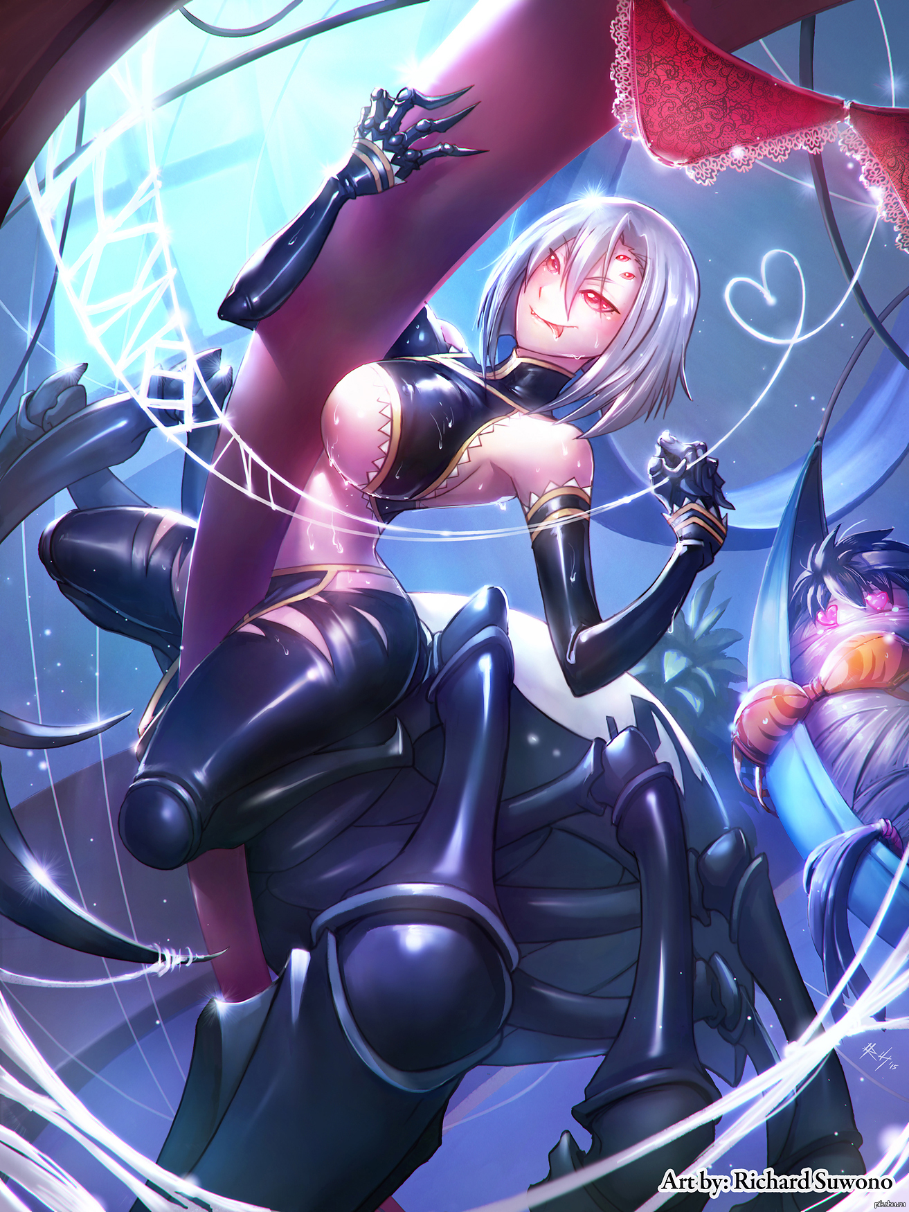 Rachnera Party - NSFW, Rachnera Arachnera, Monster musume no iru nichijou, Monster girl, Anime, Spider, 