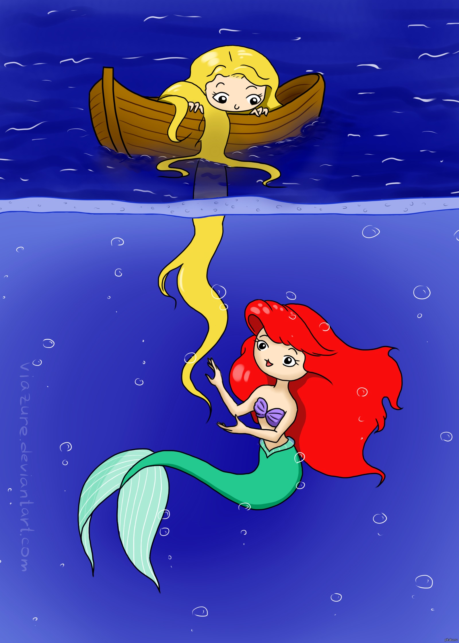 Рисунок на тему русалочка