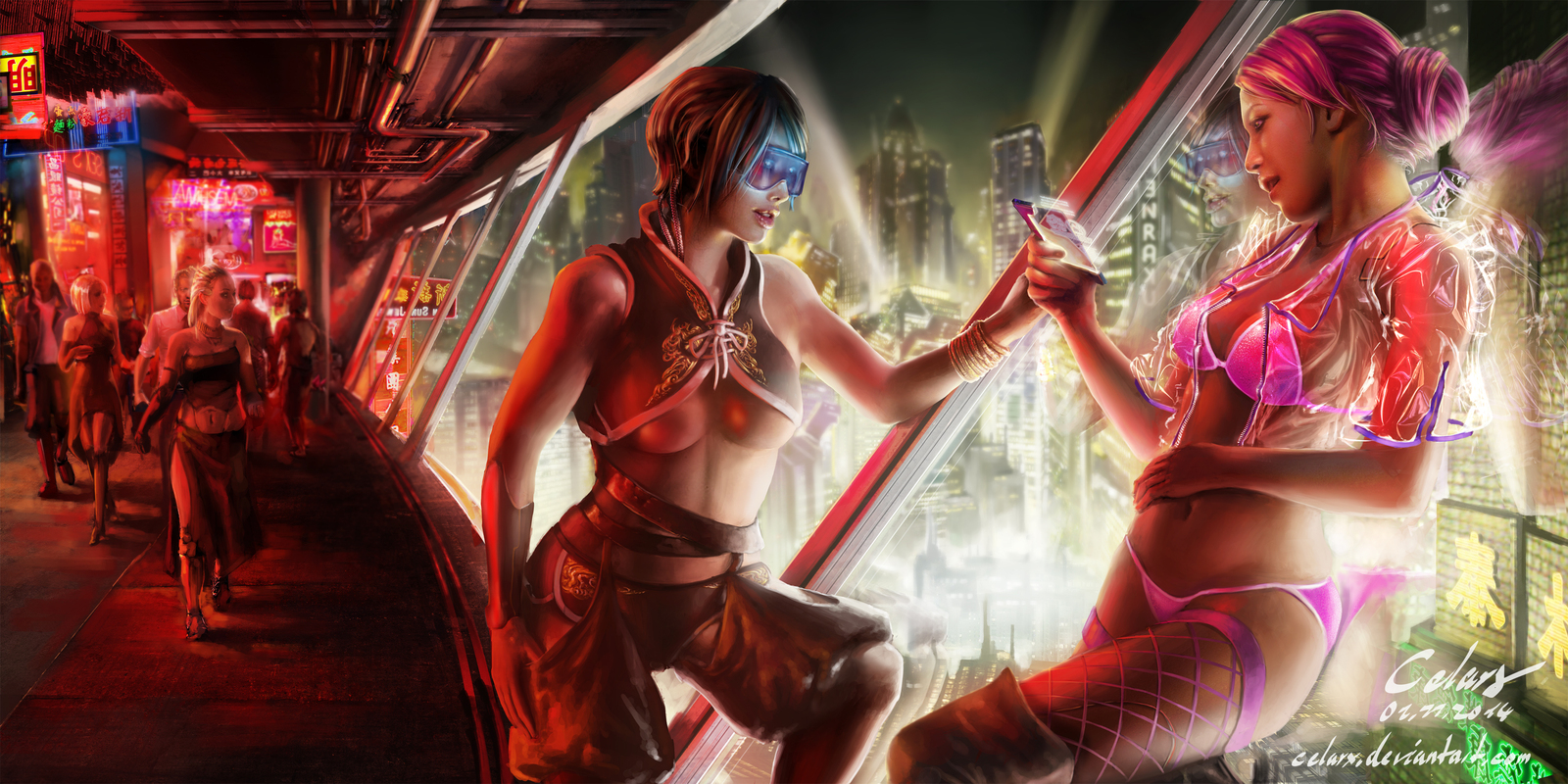 Future... - NSFW, Art, Science fiction, Future, Fantasy, Megapolis, Deviantart, Longpost, do you need a strawberry?