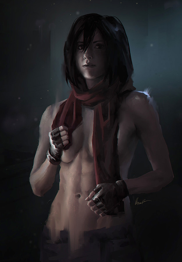 Art time 34 - NSFW, Арт, Art Time, Девушки, Anime Art, Shingeky no Kyojin, Атака Титанов, Mikasa Ackerman