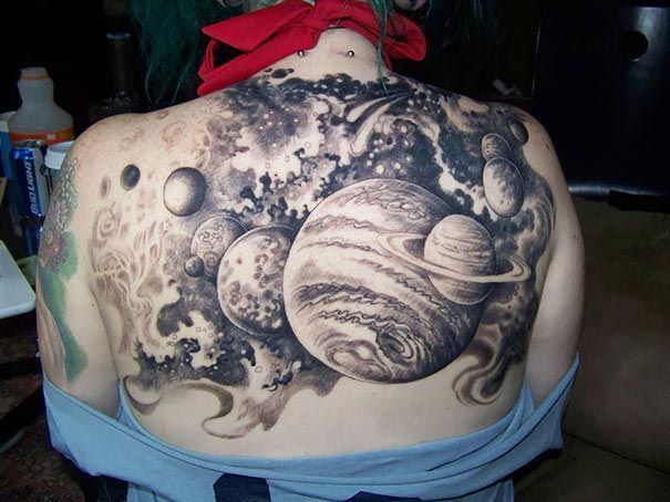 Tattoos on the back. - NSFW, Tattoo, , Tattoo, Longpost