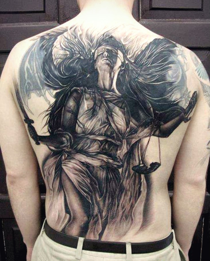 Tattoos on the back. - NSFW, Tattoo, , Tattoo, Longpost