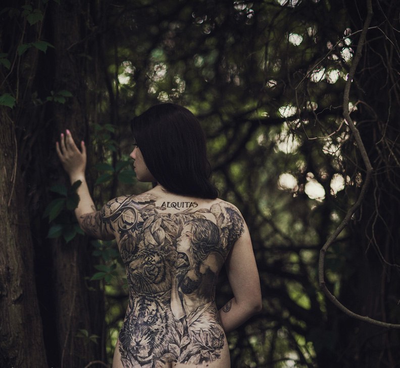 Tattoos on the back. - NSFW, Tattoo, , Tattoo, Longpost