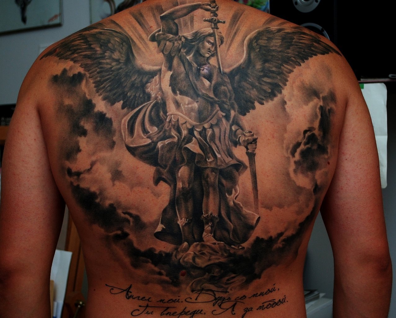 Tattoos on the back. - NSFW, Tattoo, , Tattoo, Longpost