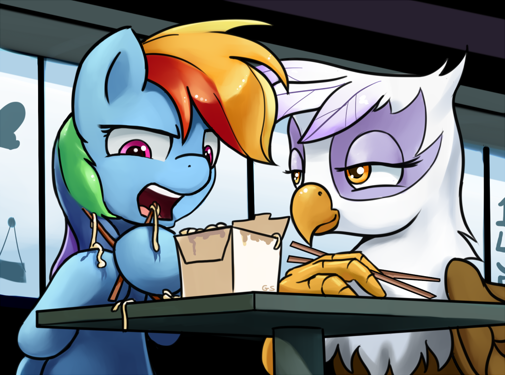 These things are not very comfortable. - My little pony, Rainbow dash, Gilda, Gsphere