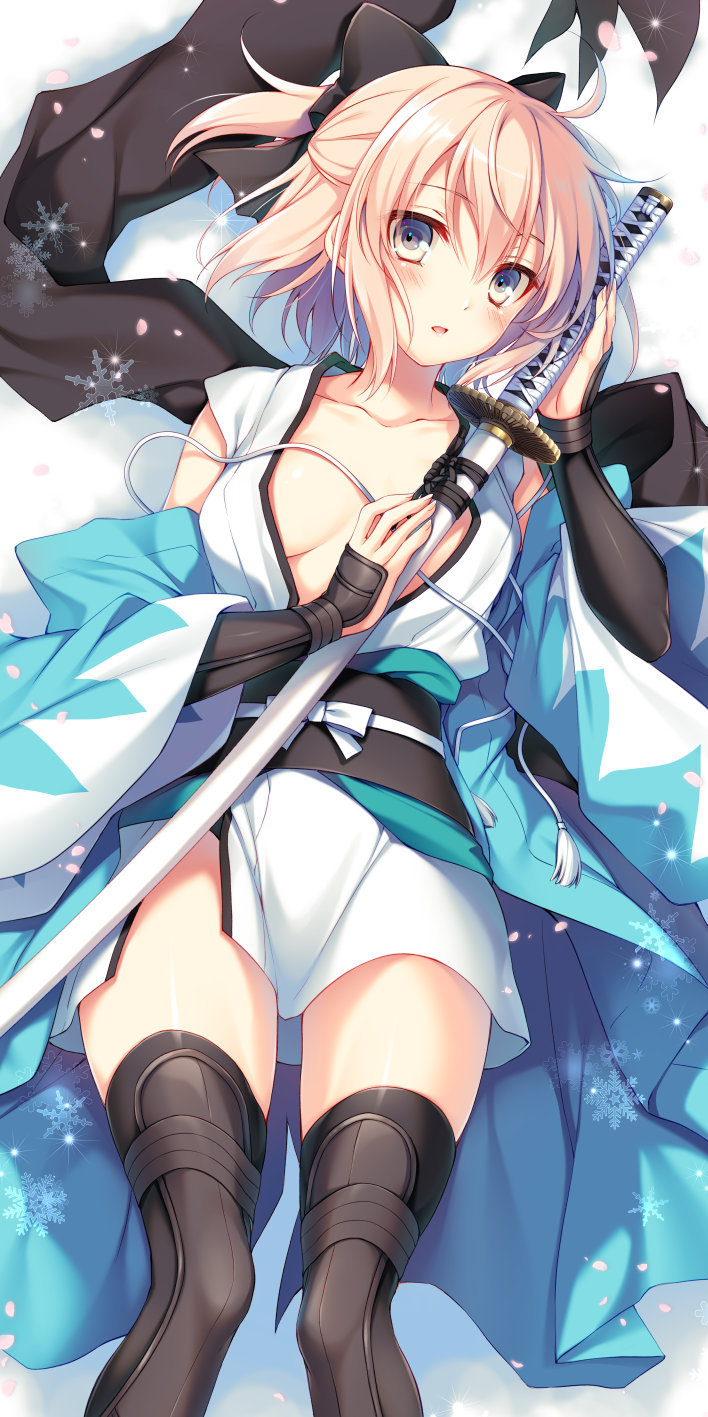 Sakura Saber - NSFW, Fate Grand Order, Okita Souji, Anime Art, Аниме