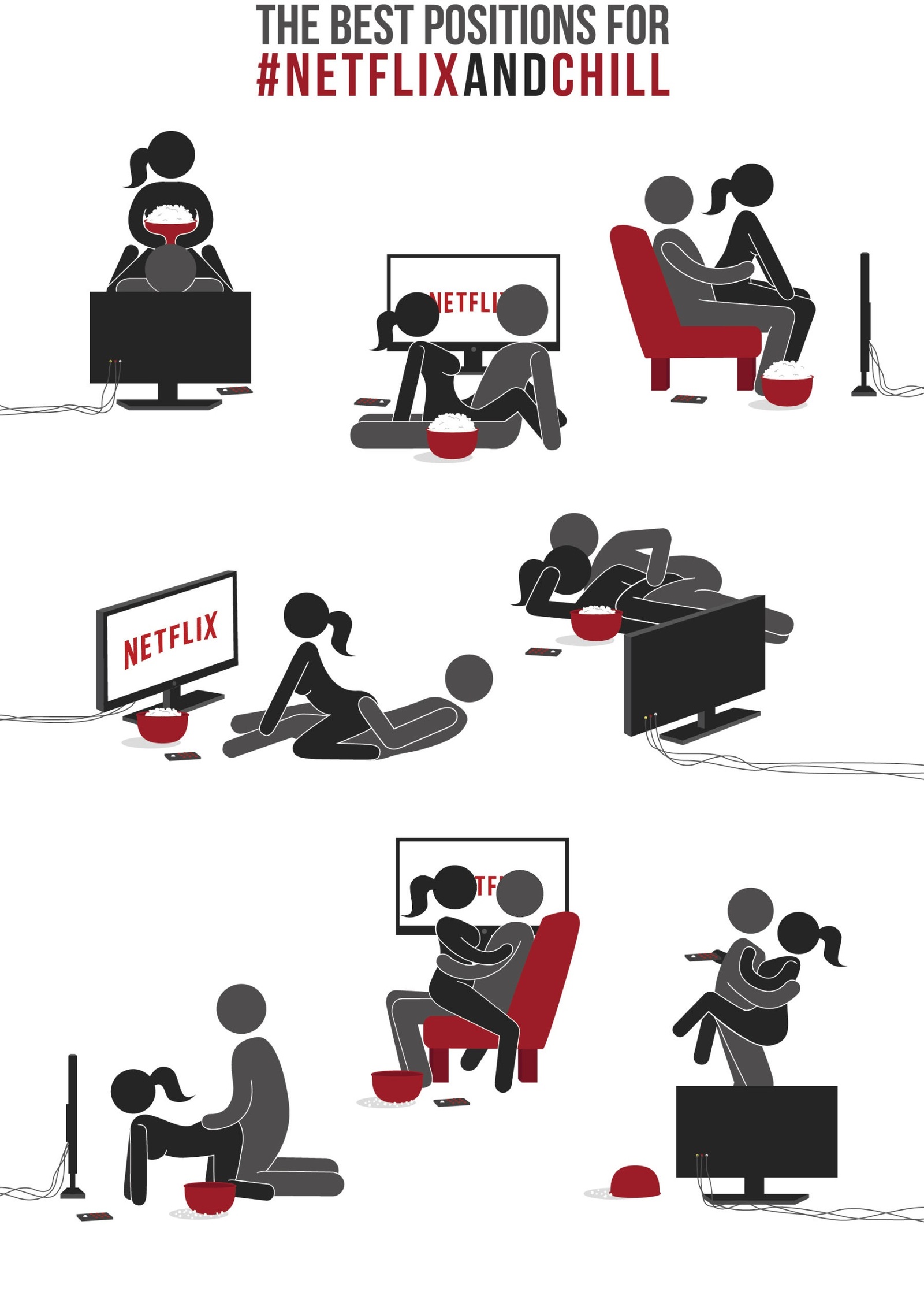 Comfortable Positions for Watching Netflix - NSFW, Netflix, Pose, Humor