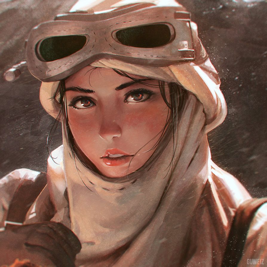 Rey  by GUWEIZ - Star Wars, Art, Rey, Guweiz