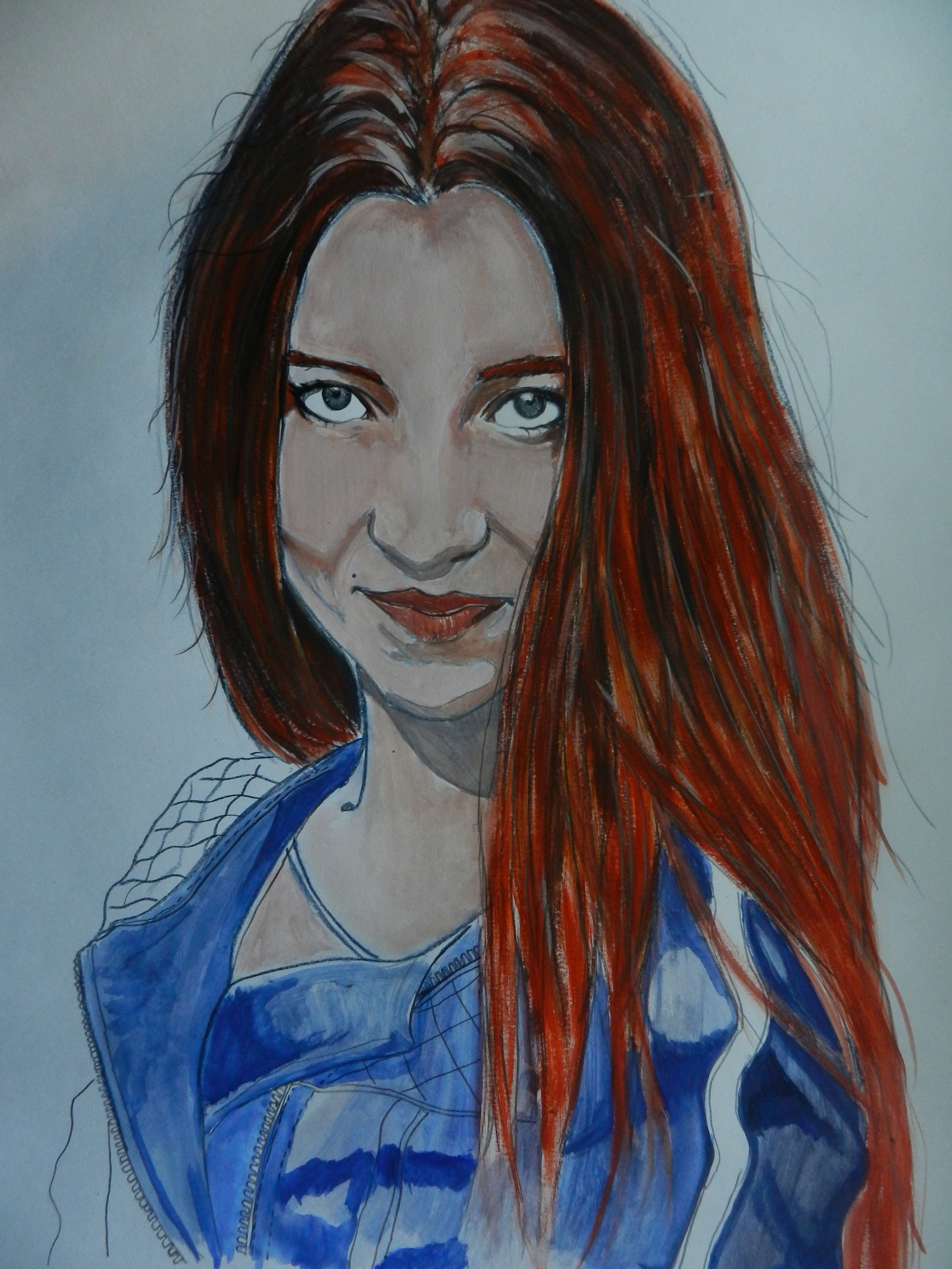 Birthday, only once a year! - My, Drawing, Portrait, Gouache, Creation, Artbyromanvishez, Girls, Fantasy, Longpost