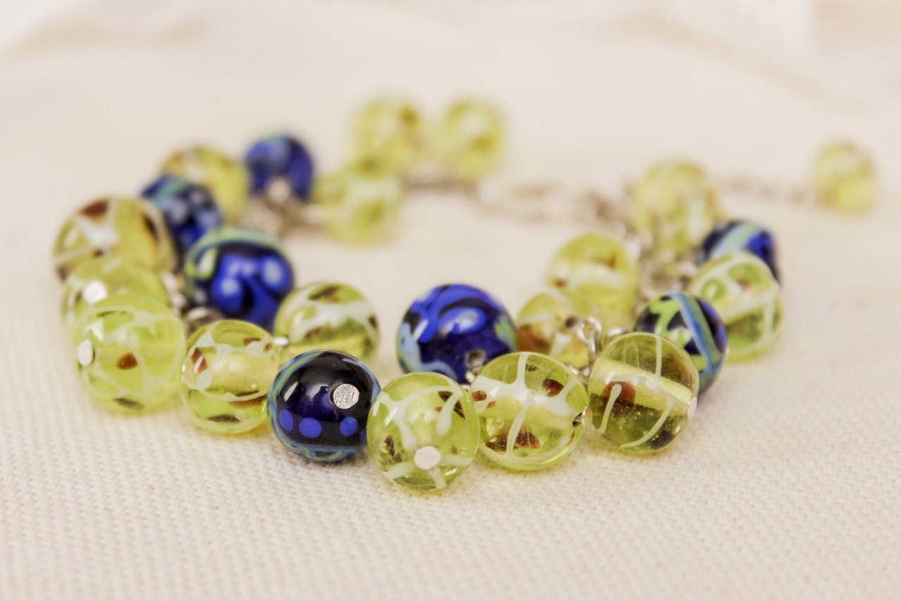 My glass work - My, Depression, Glass, And my favorite job, Beads, A bracelet, Handmade, , Nyasha, Longpost, Work