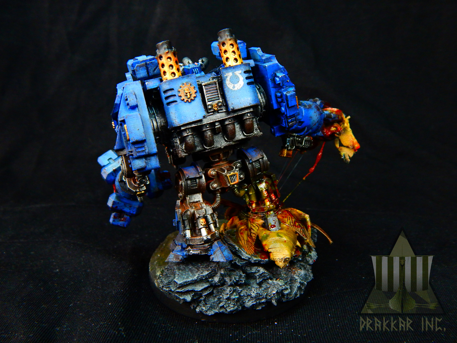 Ironclad Dreadnough - My, Warhammer 40k, Wh painting, Wh miniatures, Miniature, Painting miniatures, Ultramarines, Nurgle, Longpost, Insects