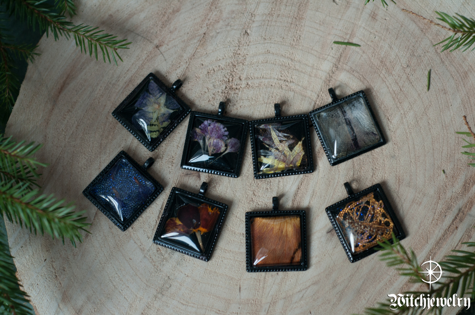 Square pendants with flower petals - My, Pendant, Epoxy resin, With your own hands, Needlework without process, Flowers, Decoration, Longpost