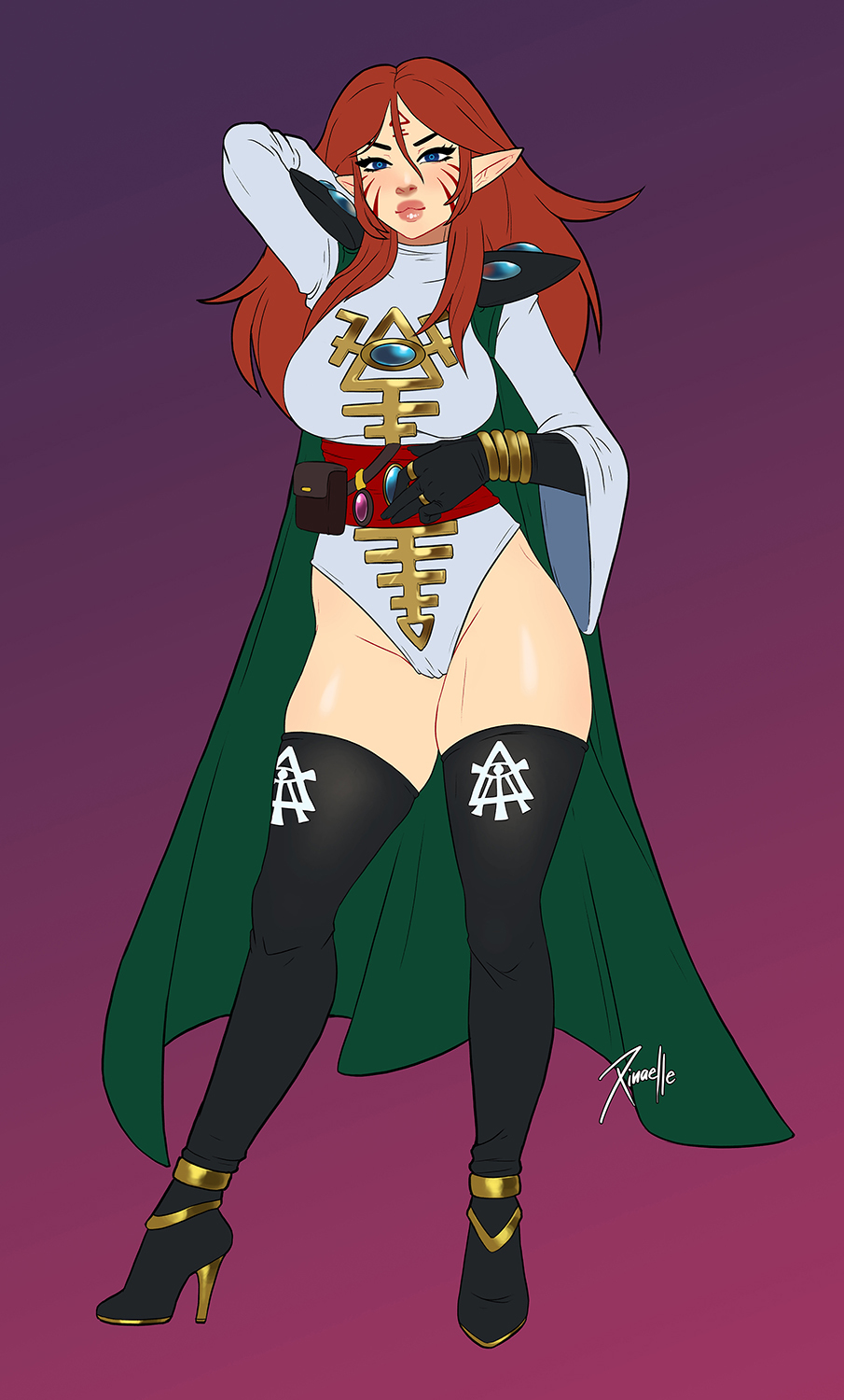 Farseer - NSFW, Xinaelle, Warhammer 40k, Farseer, Eldar, Faphammer, Longpost, Art