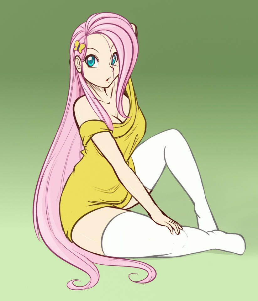 Pleasant View - My little pony, Fluttershy, Equestria girls, MLP Edge, Choker, MLP Socks, Longpost, Scorpdk