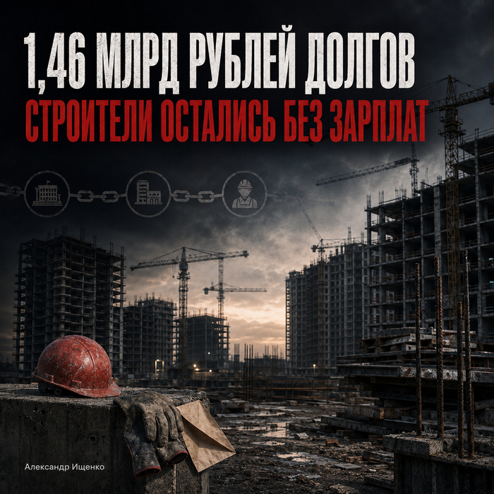 1,46 млрд рублей долгов — строители остались без зарплат