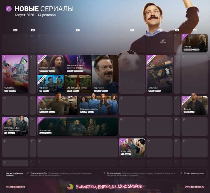 Новые сериалы — август 2026