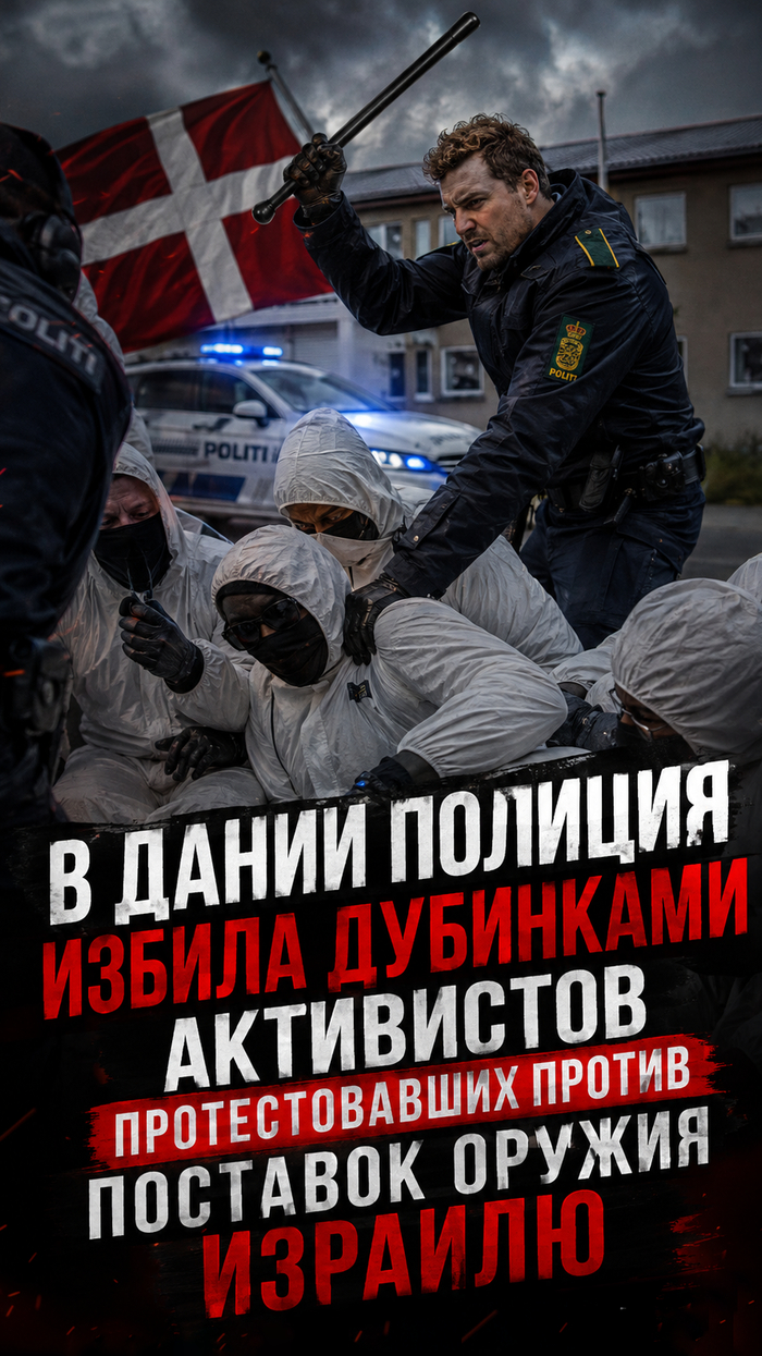 В ДАНИИ ПОЛИЦИЯ С ДУБИНКАМИ НАПАЛА НА АКТИВИСТОВ, ПРОТЕСТОВАВШИХ ПРОТИВ ПОСТАВОК ОРУЖИЯ ИЗРАИЛЮ