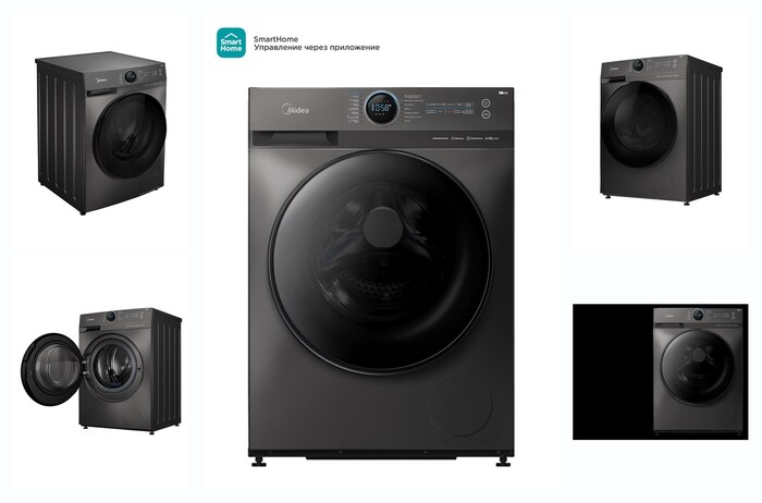Стиральная машина Midea MF200D80WBS, с сушкой, 8кг, 1400об/мин