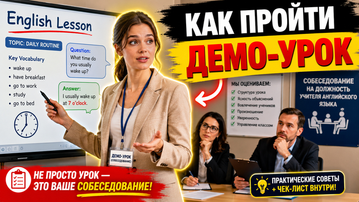 Демо-урок преподавателя английского на собеседовании: как подготовиться и провести