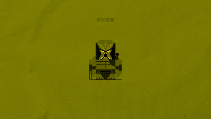 Predator 1987 Chibi Character Design: Cute Geometric Cartoon Art By ARTRASIM