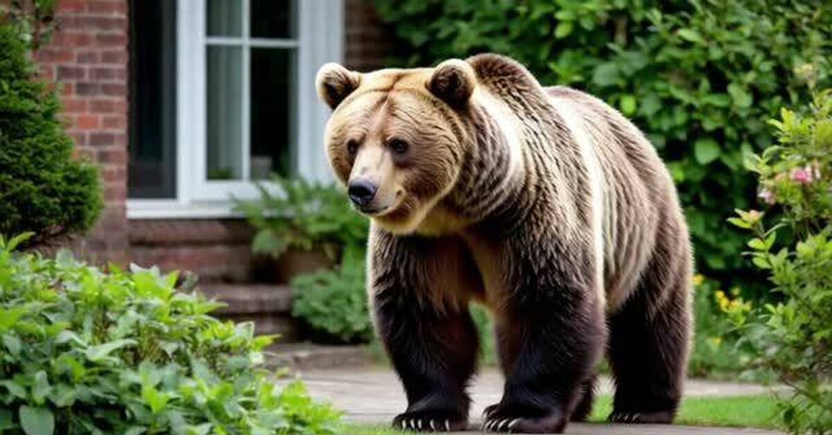 A bear climbed into the front garden of a house in Krasnoyarsk Krai. - Negative, Погоня, Incident, Police, Attack, Video, Rutube, Short videos