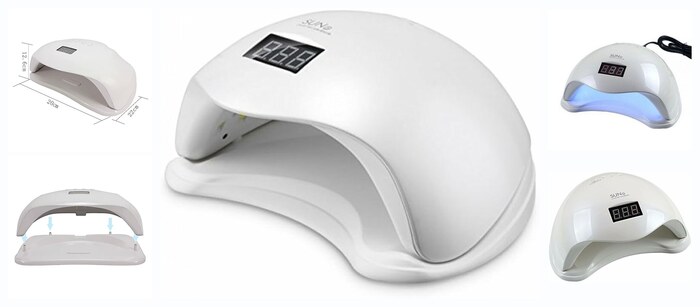 Лампа LED-UV SUN 5, 48 Вт цвет белый, сенсорное управление