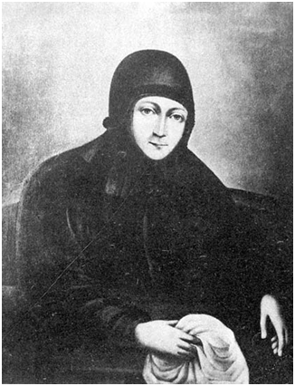 Иллюстрация из каталога выставки «Русские портреты XVIII и XIX века», 1905 г. Портрет инокини Досифеи.