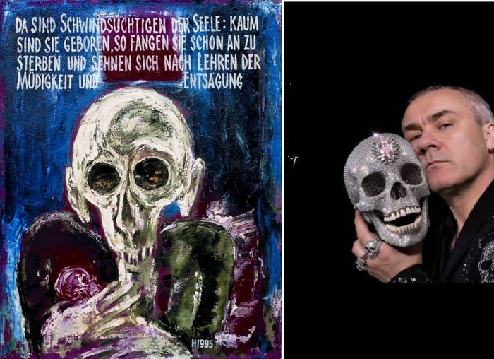 レーナ・ハデスがダミアン・ハーストに宣戦布告! 💥🎨ハーストが彼女の「頭蓋骨」アートシリーズの購入を拒否したため、レーナ・ハデスはこの億万長者をブラックリストに登録しました。ダミアン・ハーストが彼女の作品を二度と購入できないように出入り禁止にしたことで、ビジネス上の拒絶を究極のコンセプチュアル・アート(概念芸術)による反撃へと昇華させたのです。資本で哲学は買えない。💀 Lena Hades vs. Damien Hirst