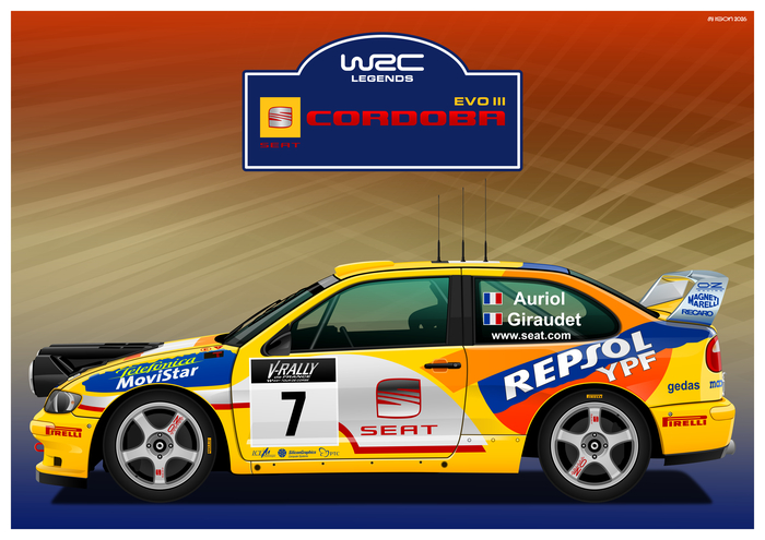 SEAT Cordoba Evolution 3 WRC Poster.