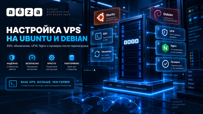 Настройка VPS Ubuntu и Debian: порты, пакеты, окружение
