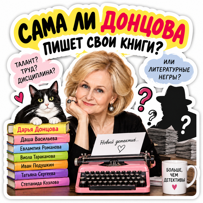 Сама ли Донцова написала столько книга?