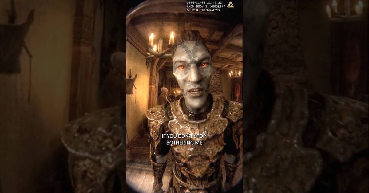The dark elf got what he deserved - The Elder Scrolls III: Morrowind, The elder scrolls, Game humor, Video, Youtube, Short videos
