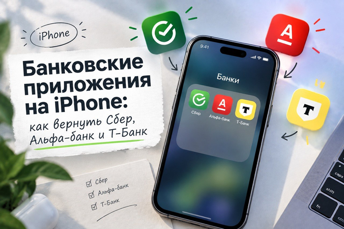Банковские приложения на iPhone: как вернуть Сбер, Альфа-Банк и ТБанк